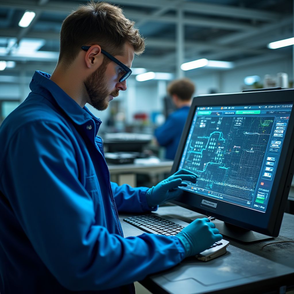Laboratorio de investigación automotriz con equipos de última generación