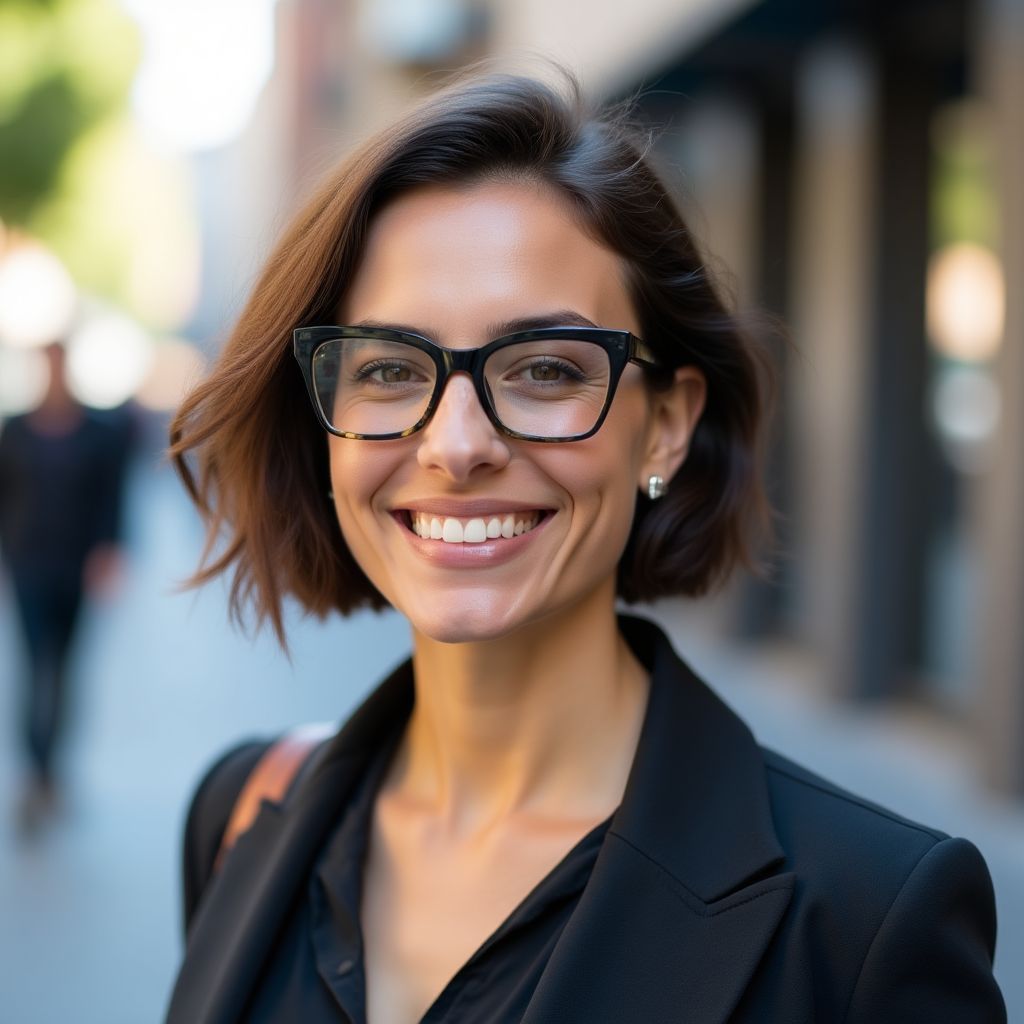 Retrato de Ana Vidal, cliente satisfecha con coche eléctrico