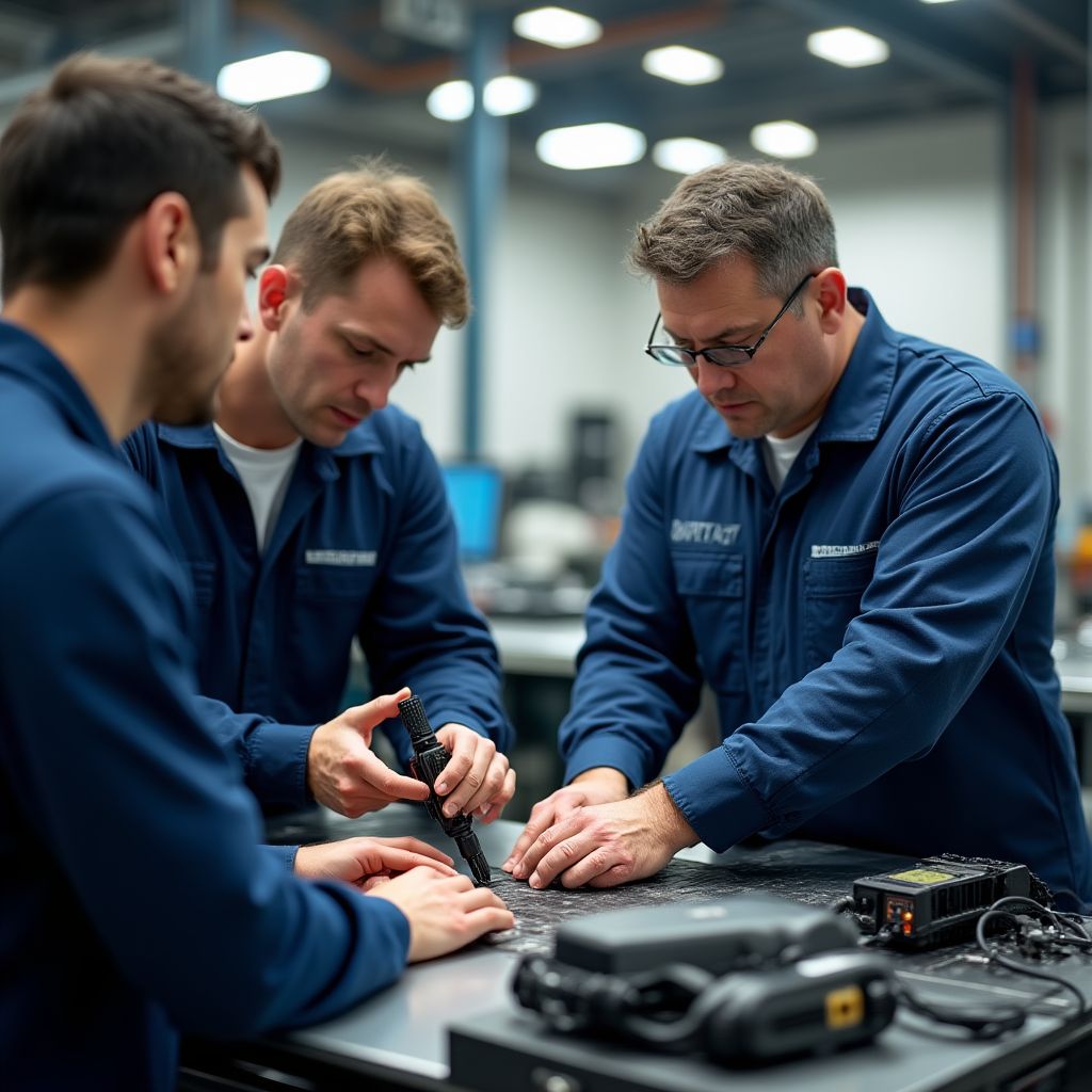 Sesión de formación para técnicos automotrices